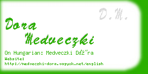 dora medveczki business card